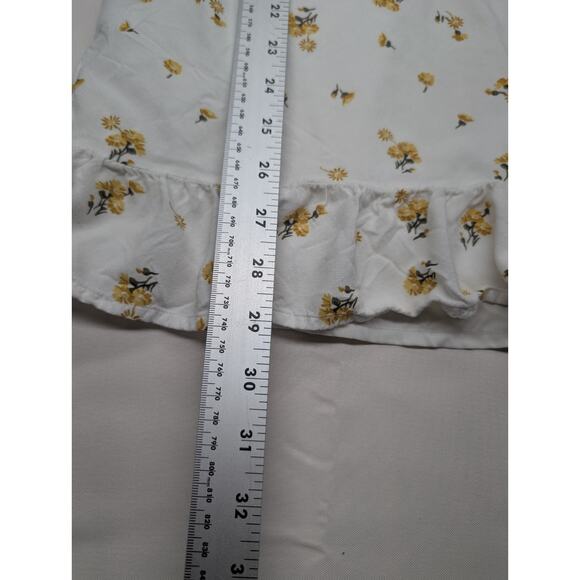 Hollister Floral Babydoll Mini Dress Ruffle Girly Size Small Adjustable Straps - Picture 3 of 10